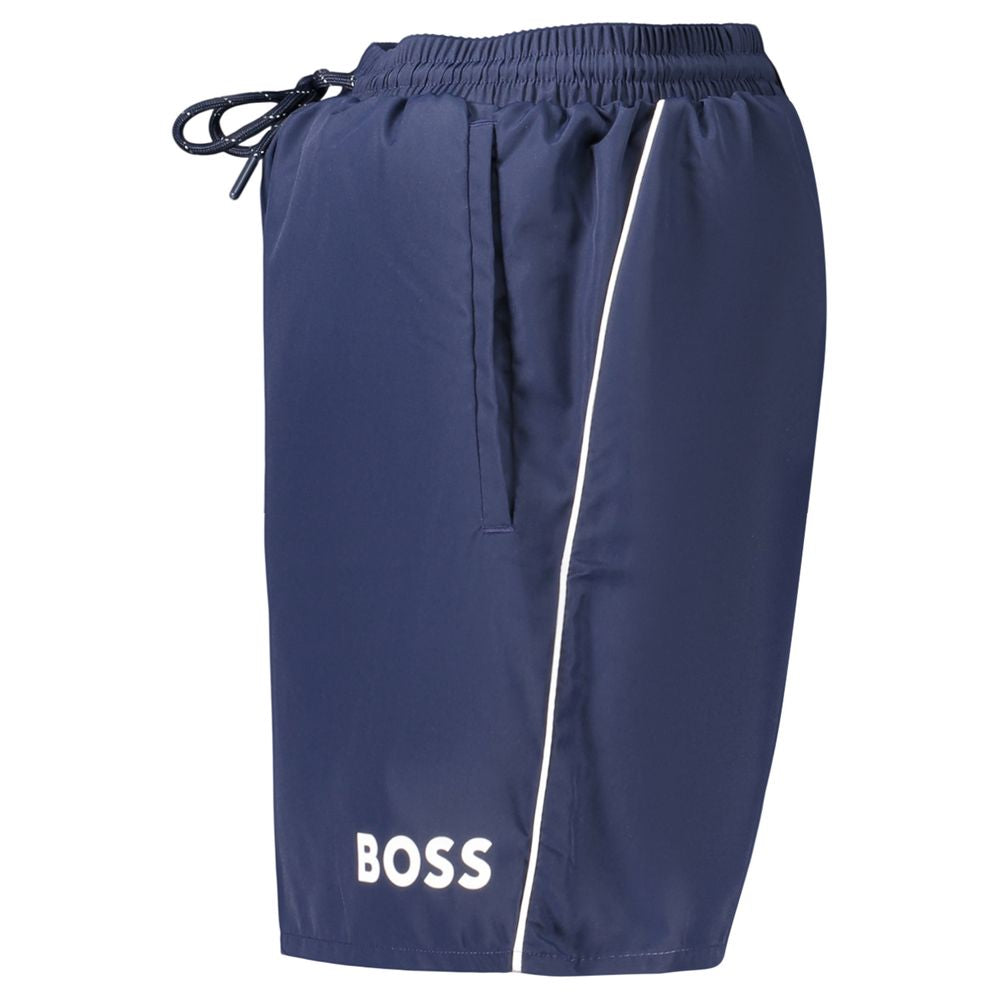 2026 New Arrival Hugo Boss Blue Polyester Men's Swimwear