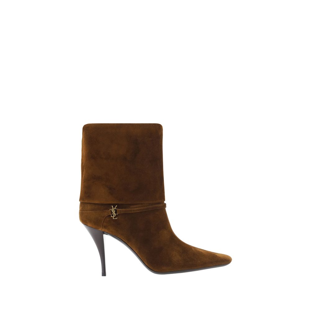 2026 New Arrival Saint Laurent Brown Calf Leather Bos Taurus Ankle Boots