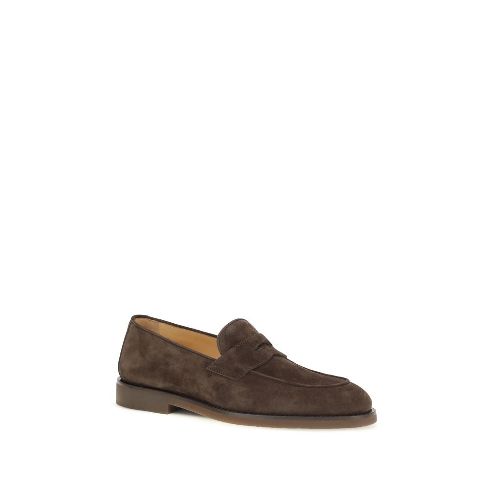2026 New Arrival Brunello Cucinelli Brown Calf Leather Bos Taurus Slip-On Loafers