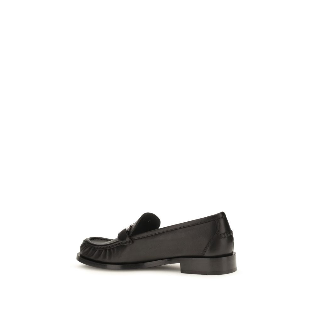 2026 New Arrival Ferragamo Black Calf Leather Bos Taurus Slip-On Loafers