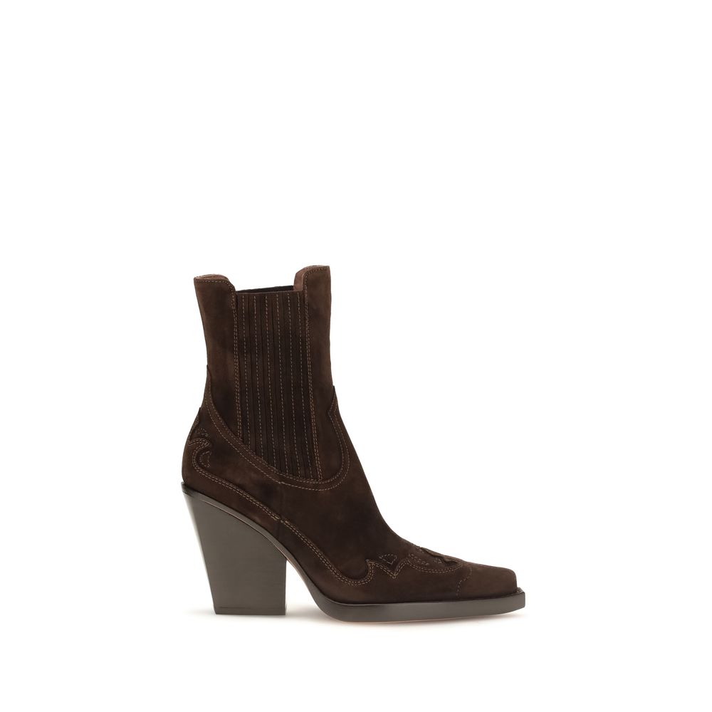 2026 New Arrival Paris Texas Brown Calf Leather Bos Taurus Ankle Boots