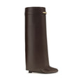 2026 New Arrival Givenchy Brown Calf Leather Bos Taurus High Heel Boots