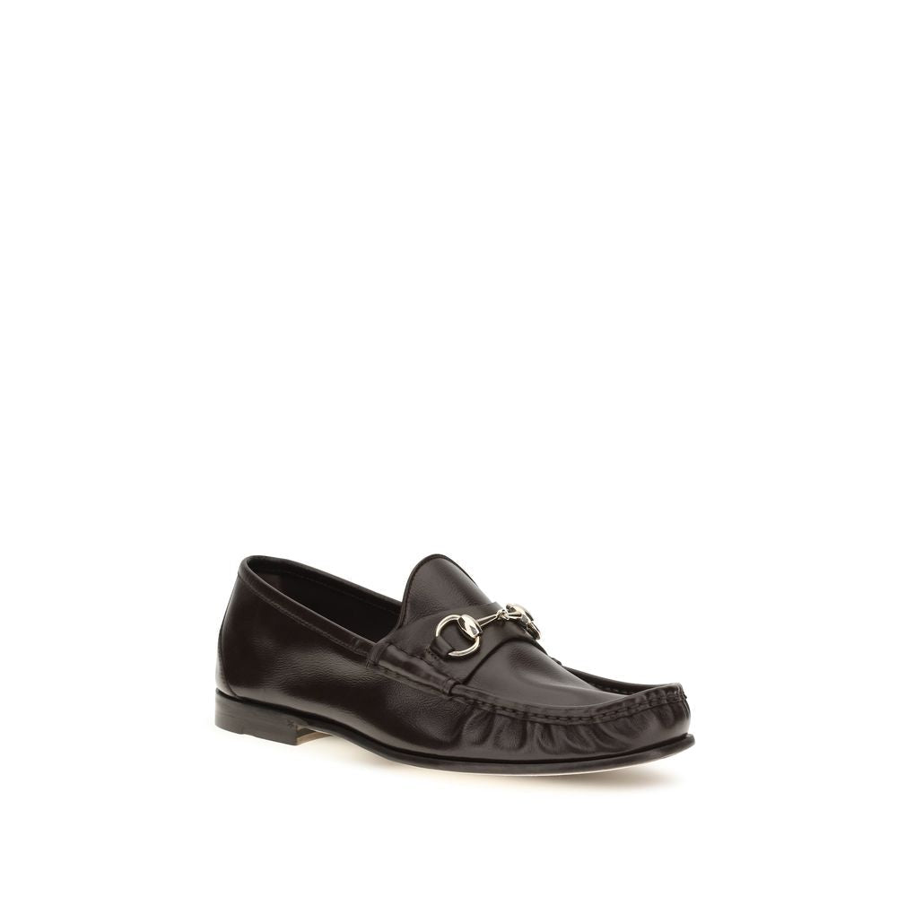 2026 New Arrival Gucci Brown Calf Leather Bos Taurus Slip-On Loafers