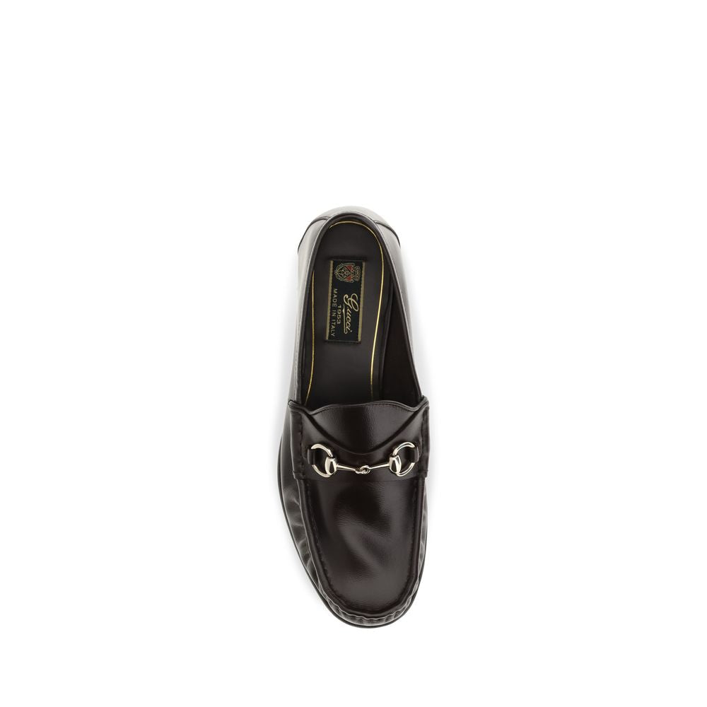 2026 New Arrival Gucci Brown Calf Leather Bos Taurus Slip-On Loafers