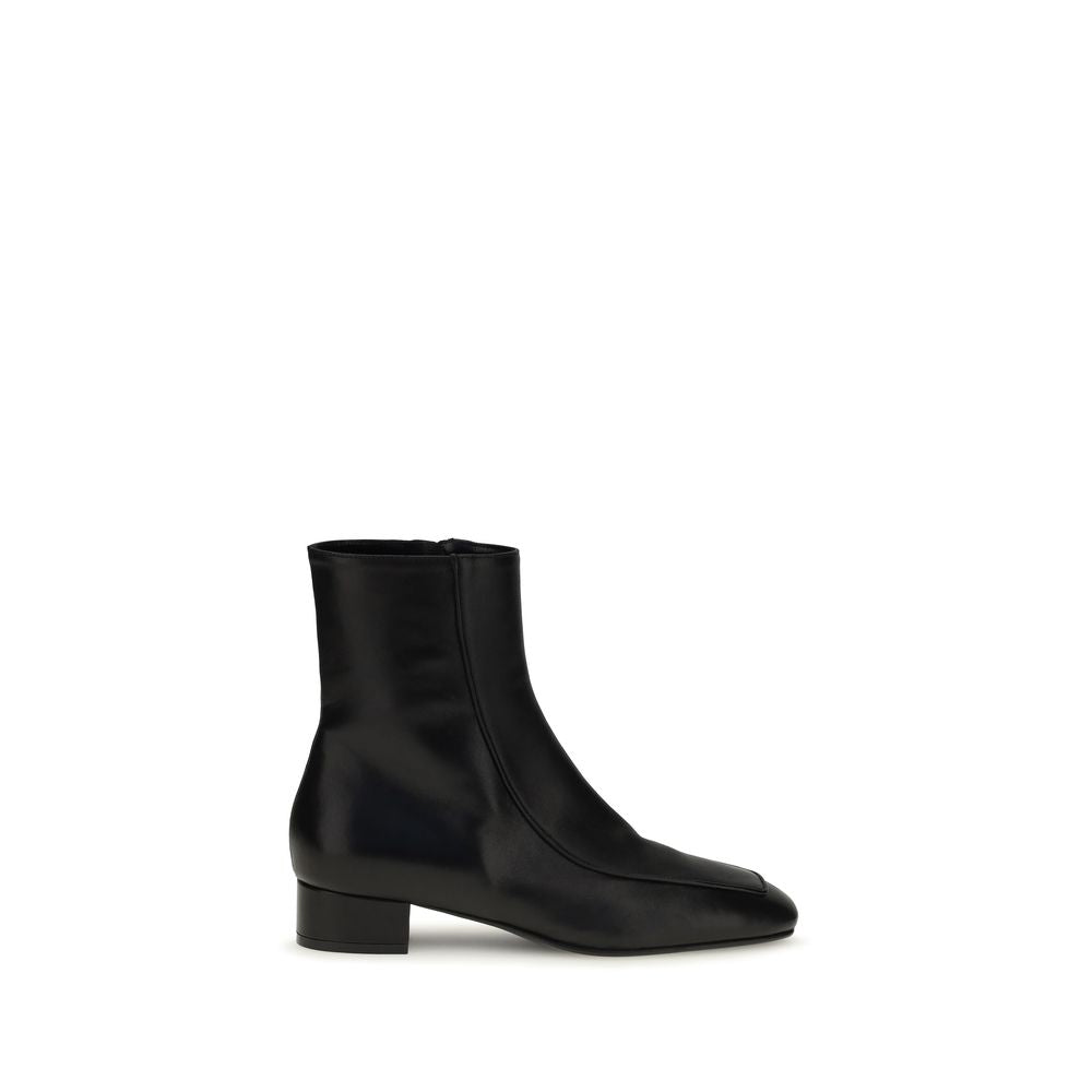2026 New Arrival Herbert Levine Black Calf Leather Bos Taurus Ankle Boots