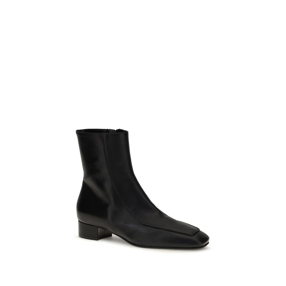 2026 New Arrival Herbert Levine Black Calf Leather Bos Taurus Ankle Boots