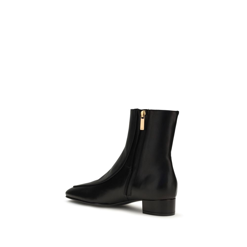 2026 New Arrival Herbert Levine Black Calf Leather Bos Taurus Ankle Boots