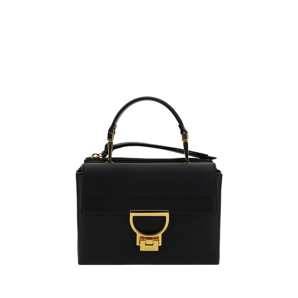 2026 New Arrival Coccinelle Black Calf Leather Bos Taurus Shoulder Bag