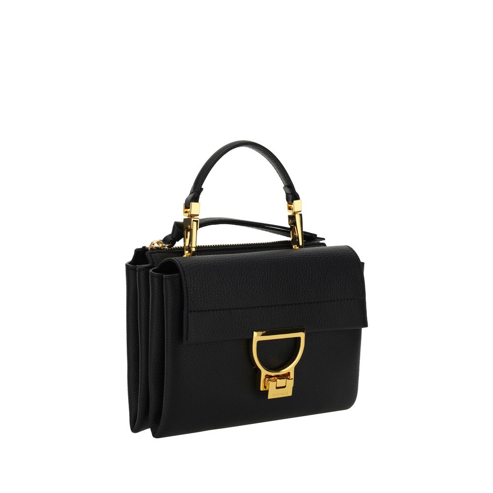 2026 New Arrival Coccinelle Black Calf Leather Bos Taurus Shoulder Bag