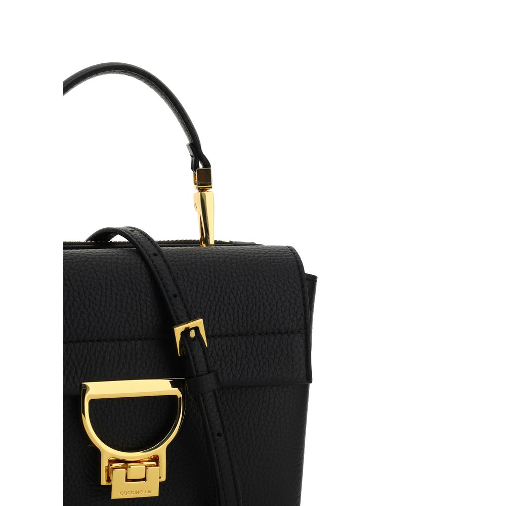 2026 New Arrival Coccinelle Black Calf Leather Bos Taurus Shoulder Bag