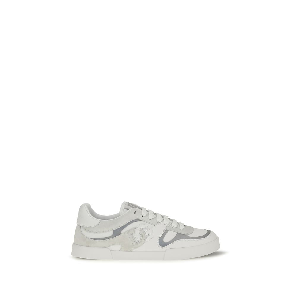 2026 New Arrival Dolce & Gabbana White Calf Leather Bos Taurus Low Top Sneakers