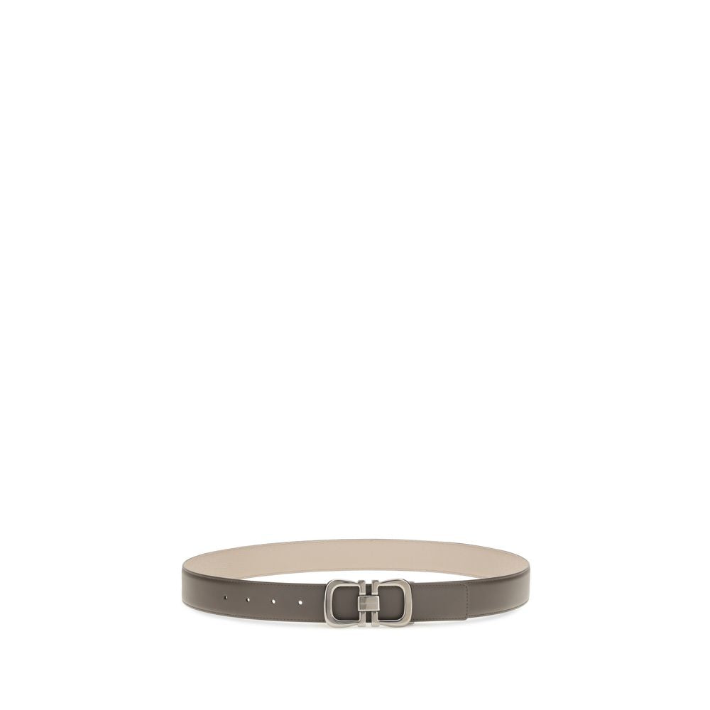 2026 New Arrival Ferragamo Brown Calf Leather Bos Taurus Regular Belt
