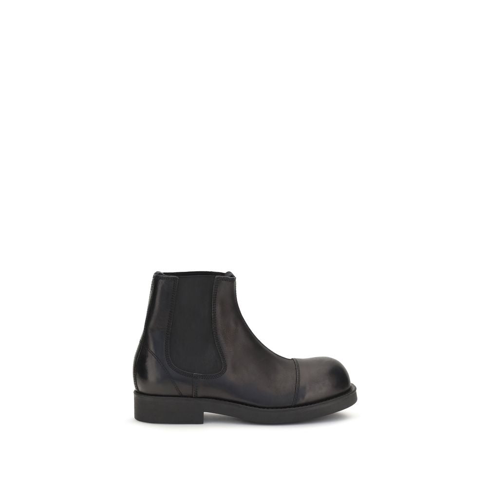 2026 New Arrival MM6 Black Calf Leather Bos Taurus Chelsea Boots
