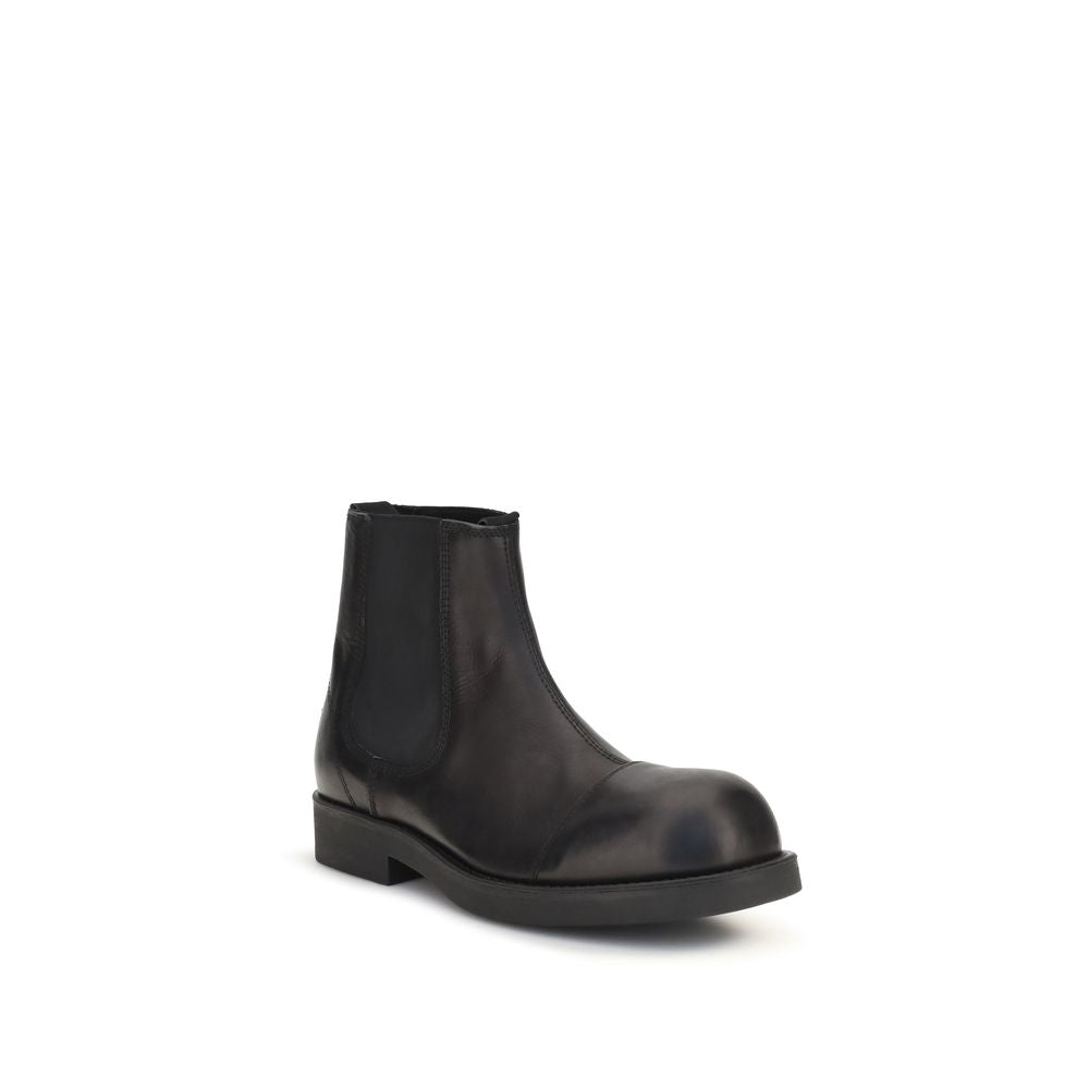 2026 New Arrival MM6 Black Calf Leather Bos Taurus Chelsea Boots