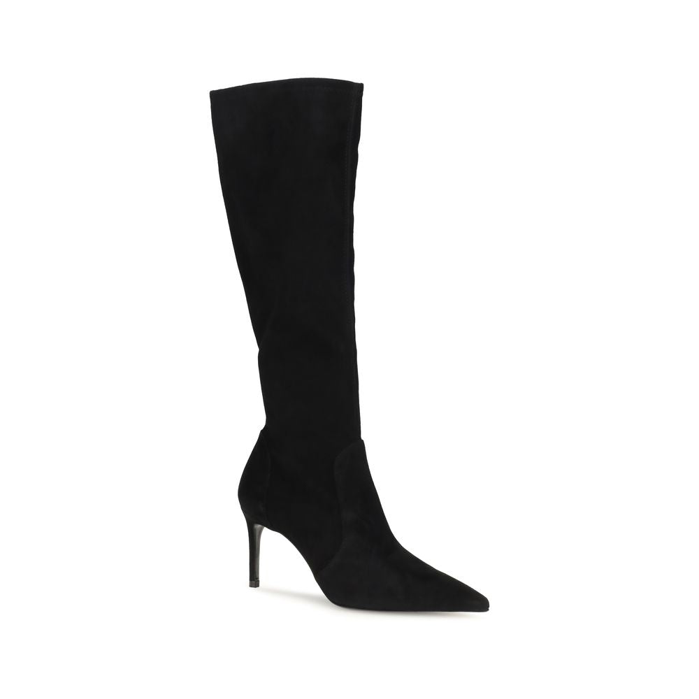 2026 New Arrival Stuart Weitzman Black Calf Leather Bos Taurus Boots