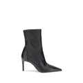 2026 New Arrival Stuart Weitzman Black Calf Leather Bos Taurus Ankle Boots
