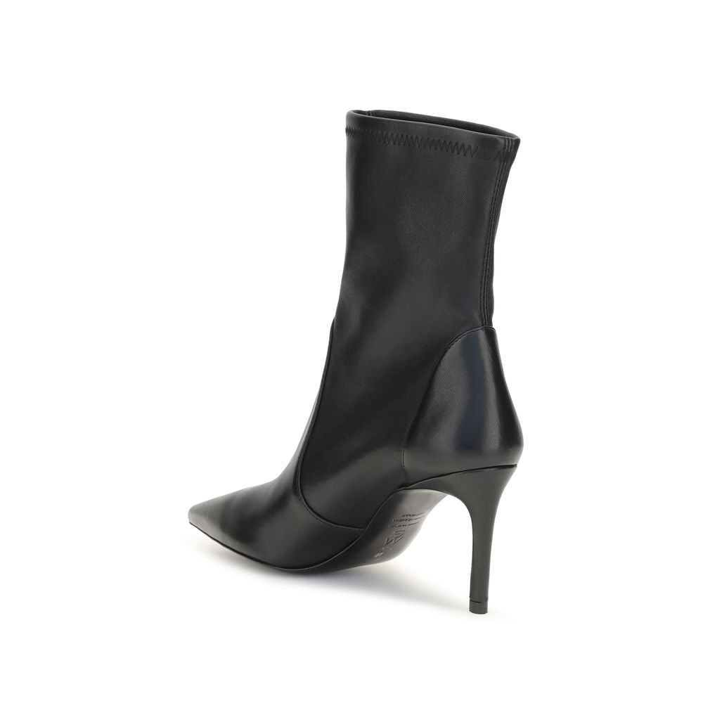 2026 New Arrival Stuart Weitzman Black Calf Leather Bos Taurus Ankle Boots