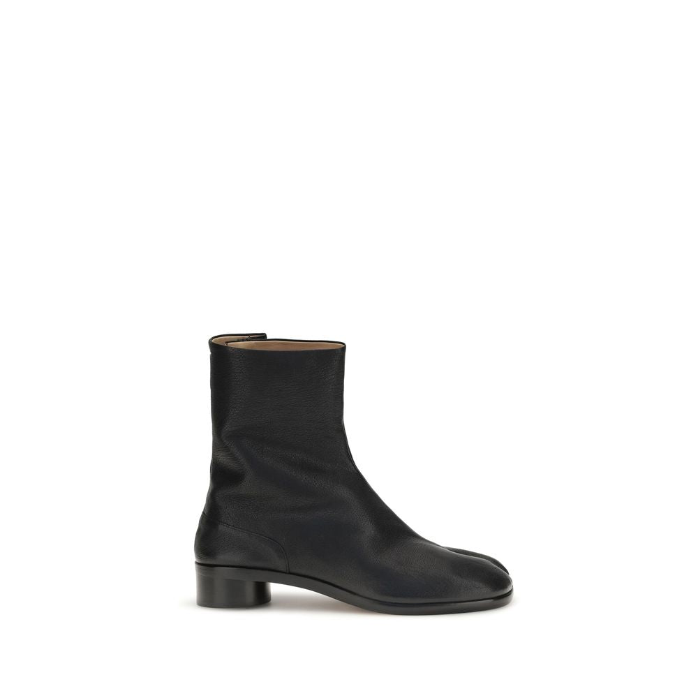 2026 New Arrival Maison Margiela Black Calf Leather Bos Taurus Ankle Boots