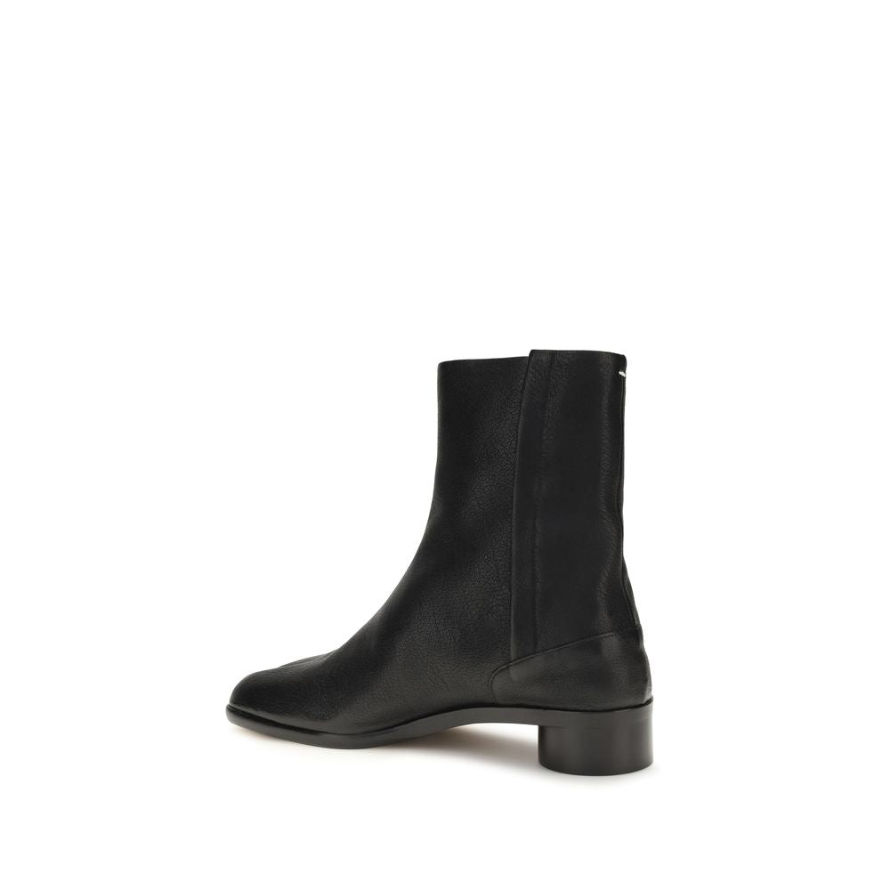 2026 New Arrival Maison Margiela Black Calf Leather Bos Taurus Ankle Boots