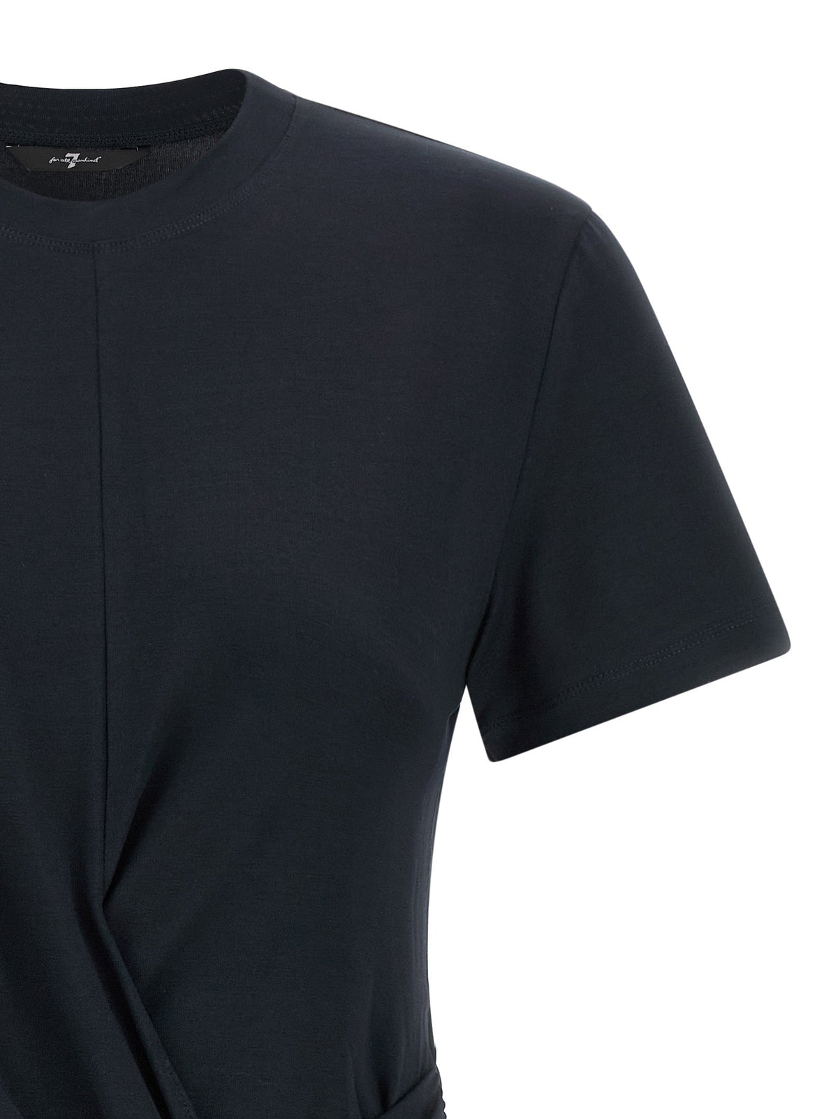 2026 New Arrival 7 For All Mankind Blue Lyocell T-Shirt