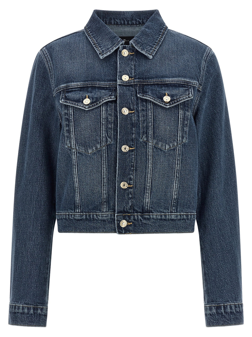 2026 New Arrival 7 For All Mankind Blue Cotton Denim Jacket