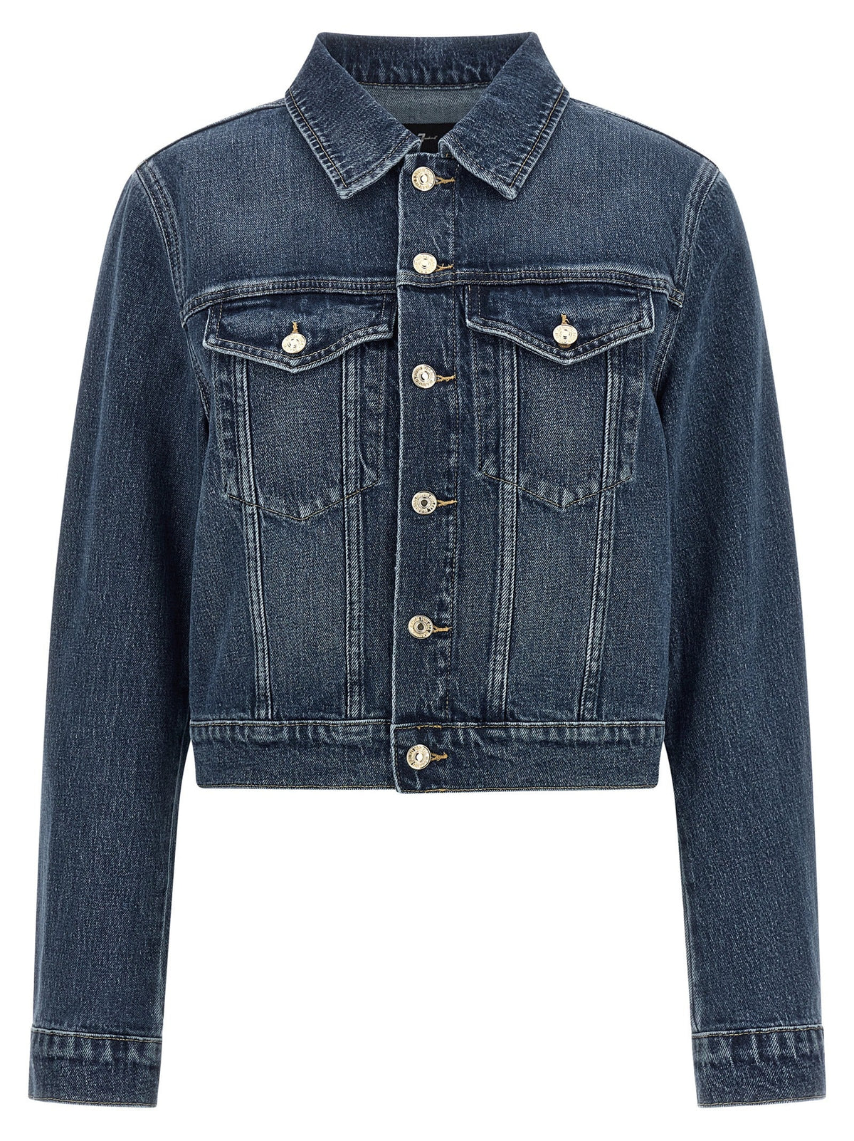 2026 New Arrival 7 For All Mankind Blue Cotton Denim Jacket