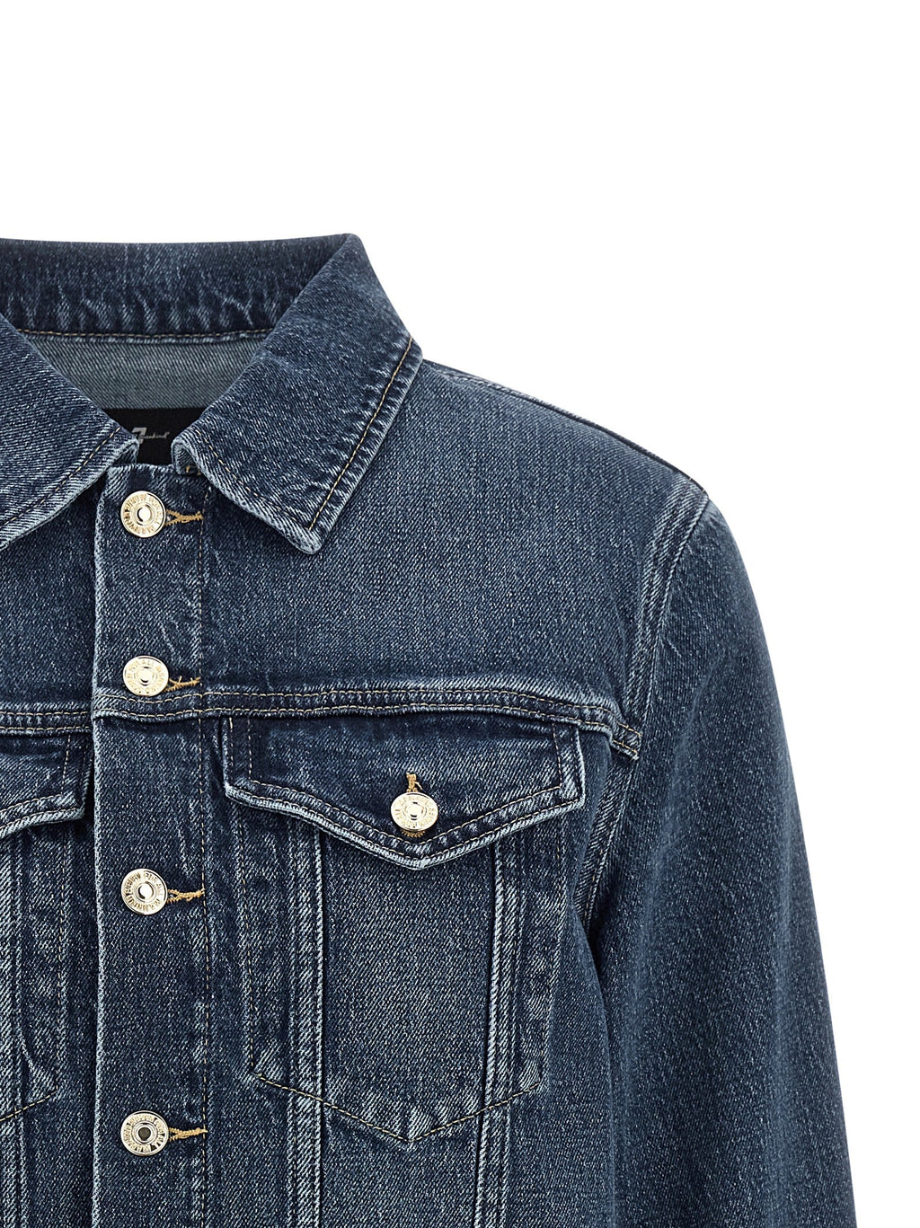 2026 New Arrival 7 For All Mankind Blue Cotton Denim Jacket