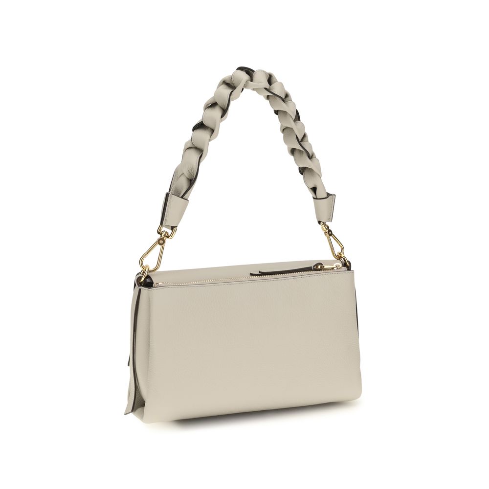 2026 New Arrival Coccinelle Beige Calf Leather Bos Taurus Shoulder Bag