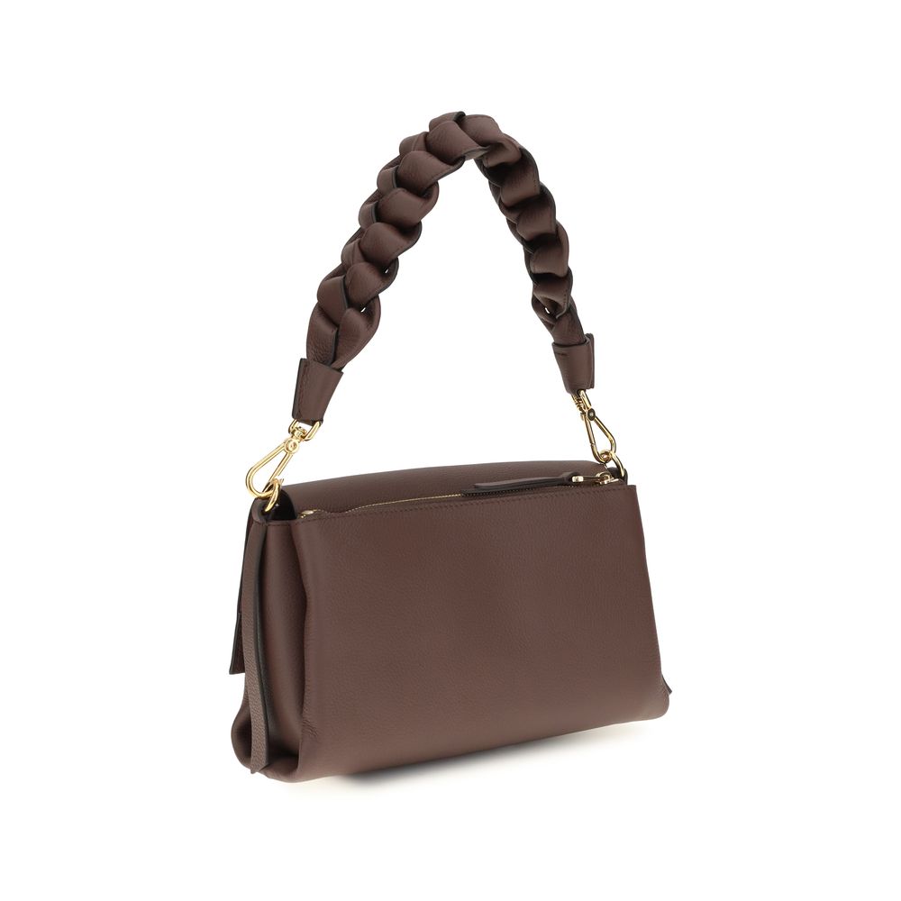 2026 New Arrival Coccinelle Brown Calf Leather Bos Taurus Shoulder Bag