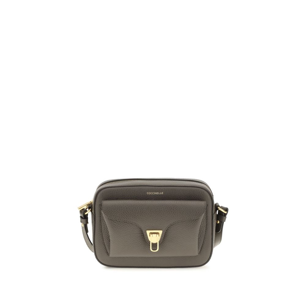 2026 New Arrival Coccinelle Brown Calf Leather Bos Taurus Shoulder Bag