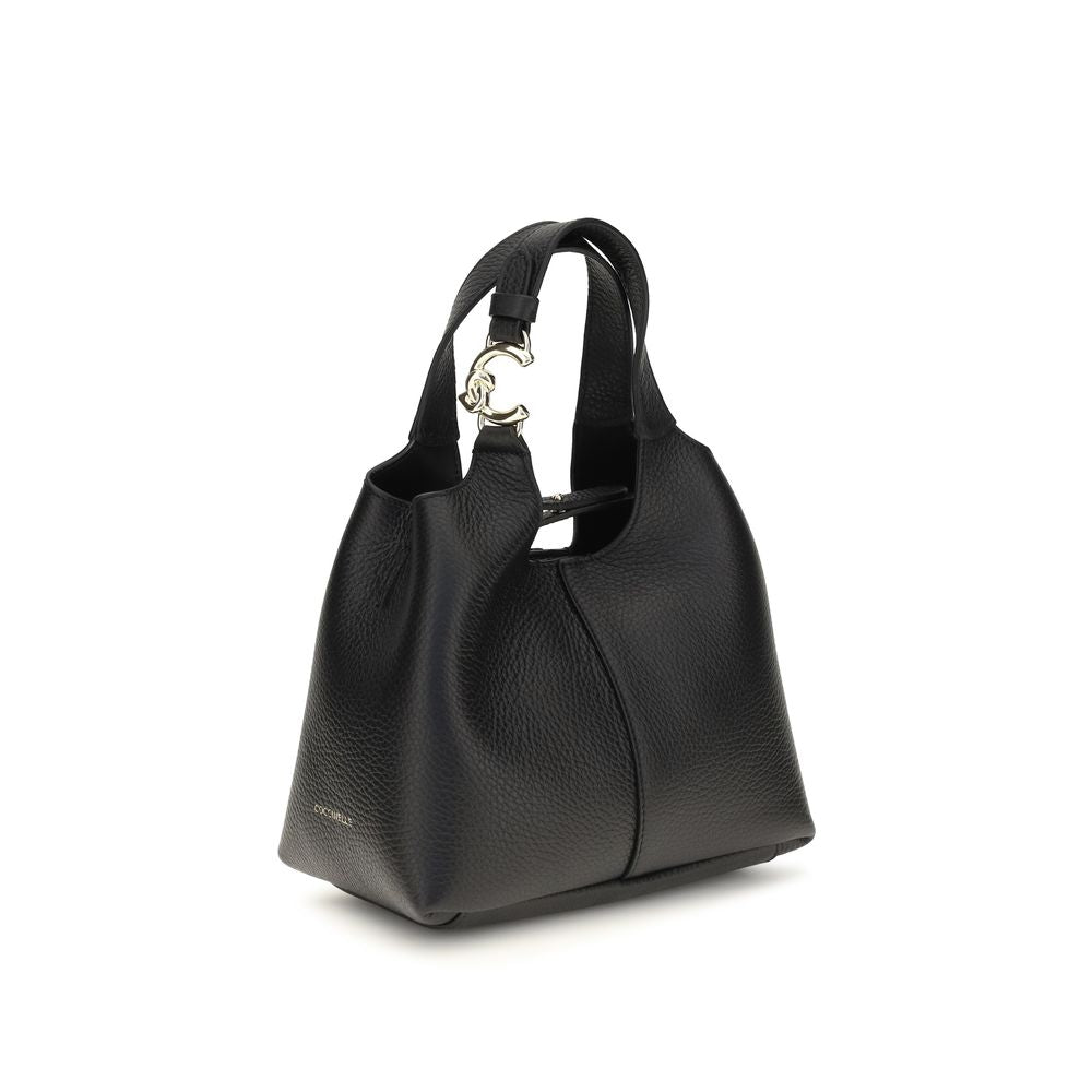 2026 New Arrival Coccinelle Black Calf Leather Bos Taurus Shoulder Bag