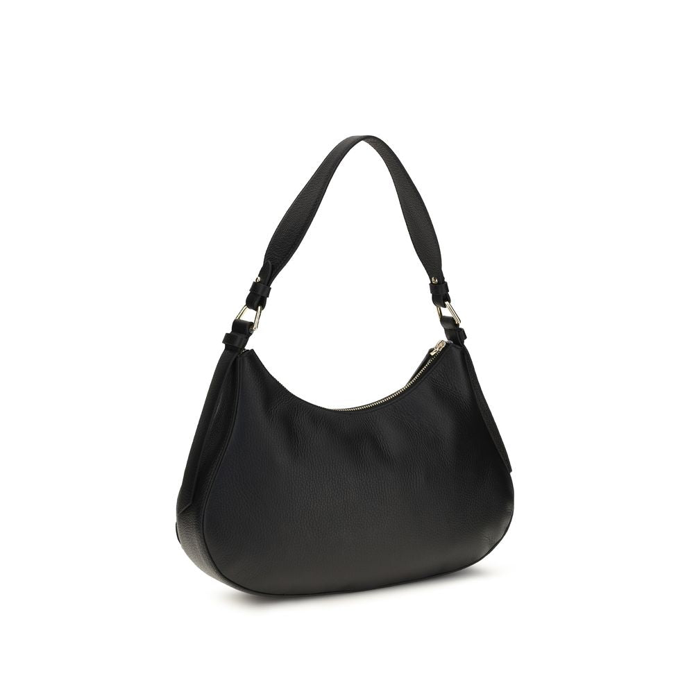 2026 New Arrival Coccinelle Black Calf Leather Bos Taurus Shoulder Bag
