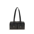 2026 New Arrival Coccinelle Black Calf Leather Bos Taurus Shoulder Bag