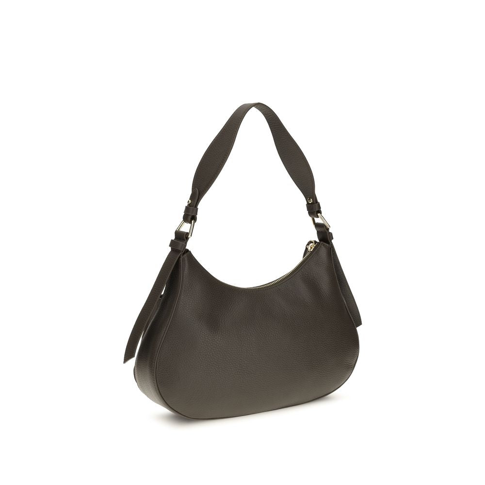 2026 New Arrival Coccinelle Brown Calf Leather Bos Taurus Shoulder Bag