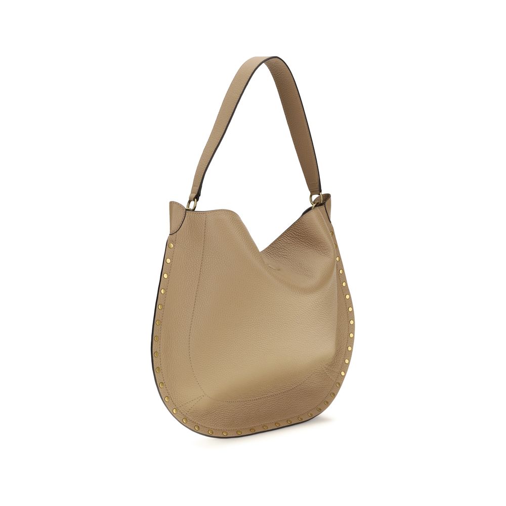 2026 New Arrival Isabel Marant Beige Calf Leather Bos Taurus Shoulder Bag