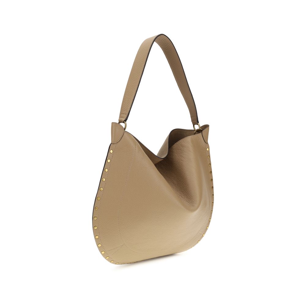 2026 New Arrival Isabel Marant Beige Calf Leather Bos Taurus Shoulder Bag