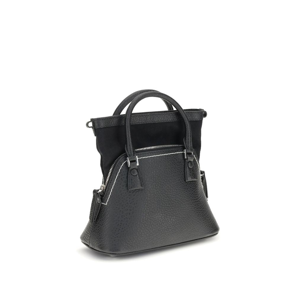 2026 New Arrival Maison Margiela Black Calf Leather Bos Taurus Shoulder Bag