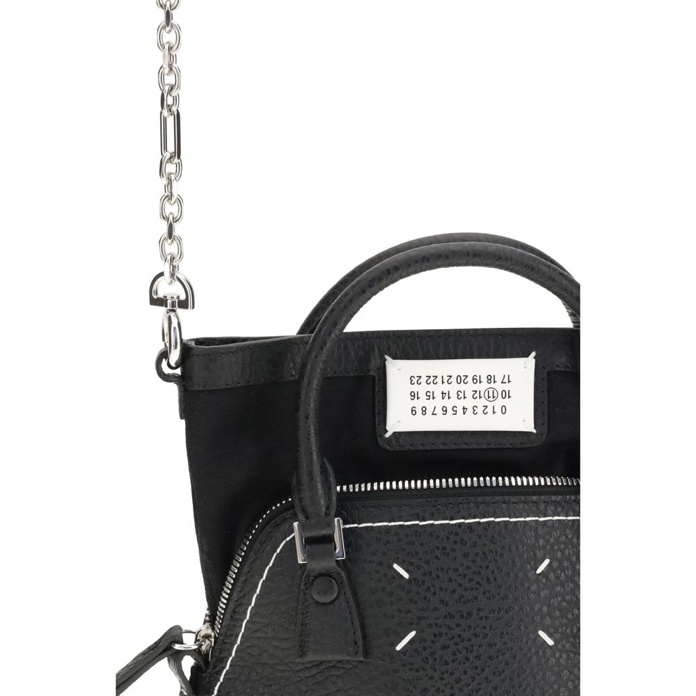 2026 New Arrival Maison Margiela Black Calf Leather Bos Taurus Shoulder Bag