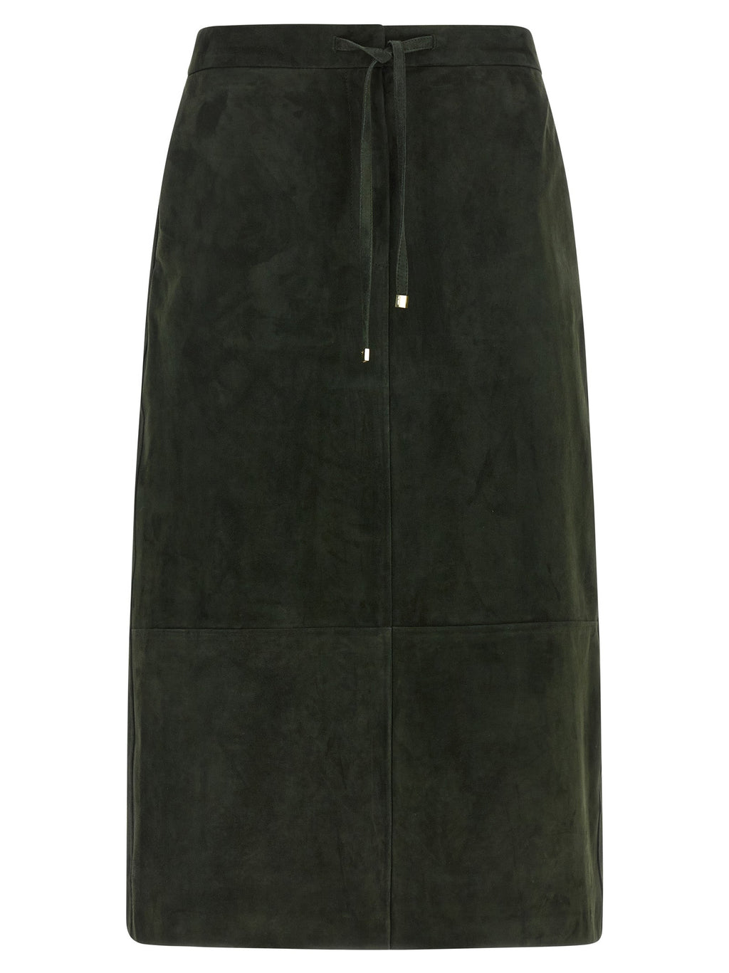 2026 New Arrival 'S Max Mara Bicolor Lamb Leather Midi Skirt