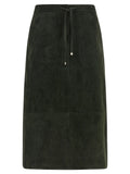 2026 New Arrival 'S Max Mara Bicolor Lamb Leather Midi Skirt