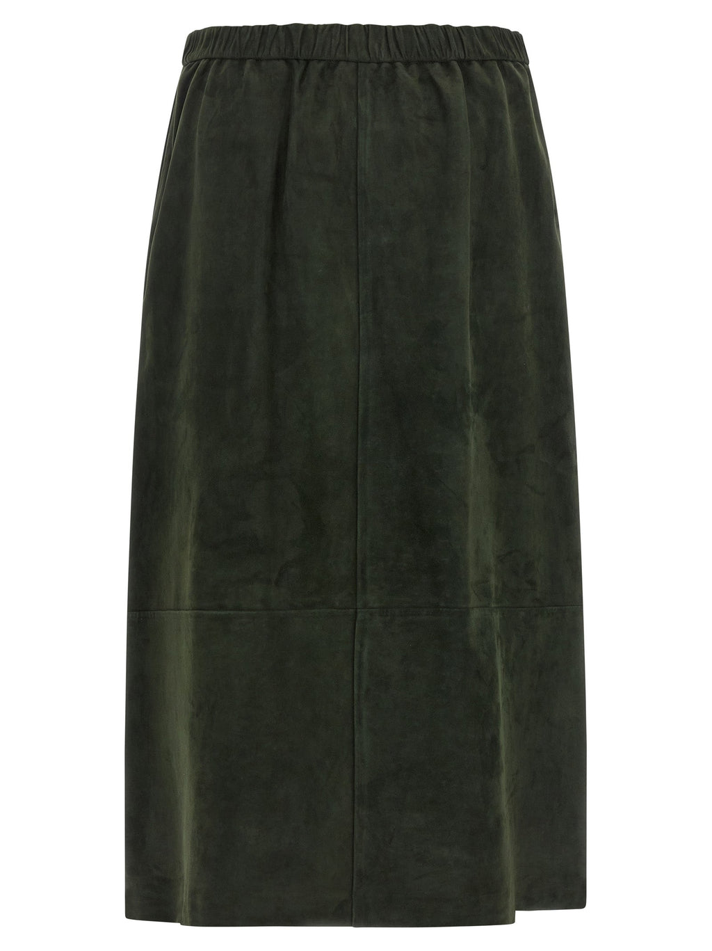 2026 New Arrival 'S Max Mara Bicolor Lamb Leather Midi Skirt