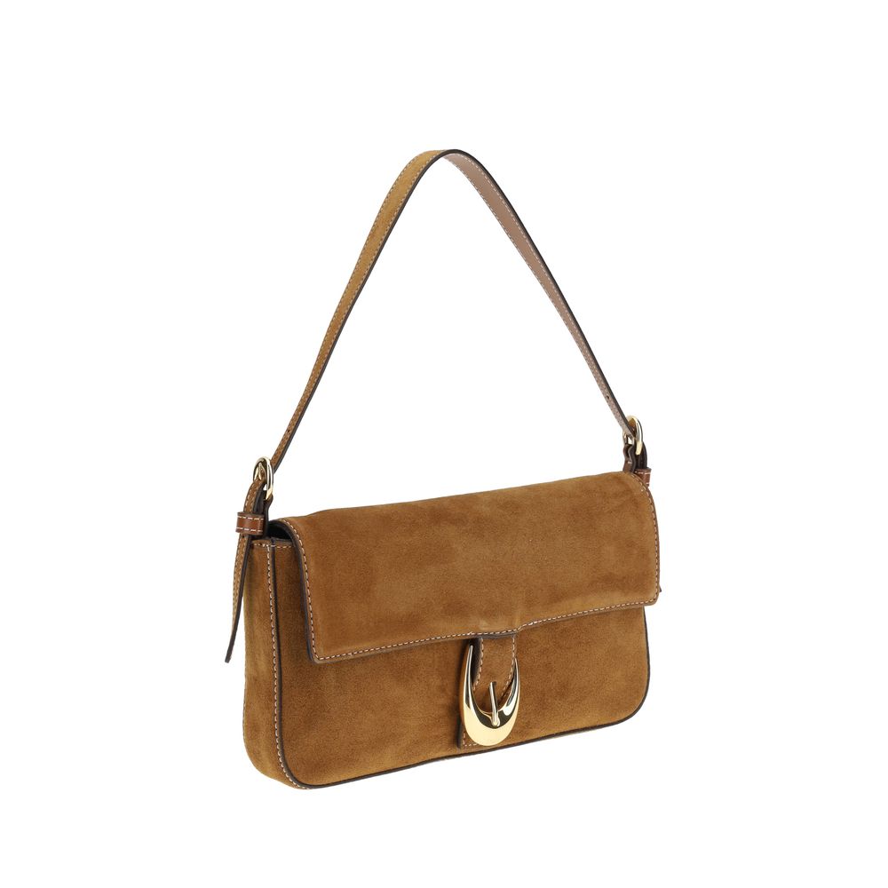 2026 New Arrival Staud Brown Calf Leather Bos Taurus Shoulder Bag