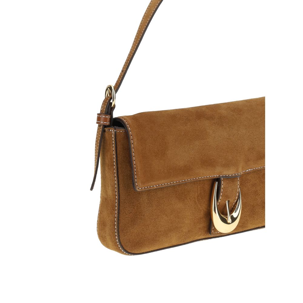 2026 New Arrival Staud Brown Calf Leather Bos Taurus Shoulder Bag