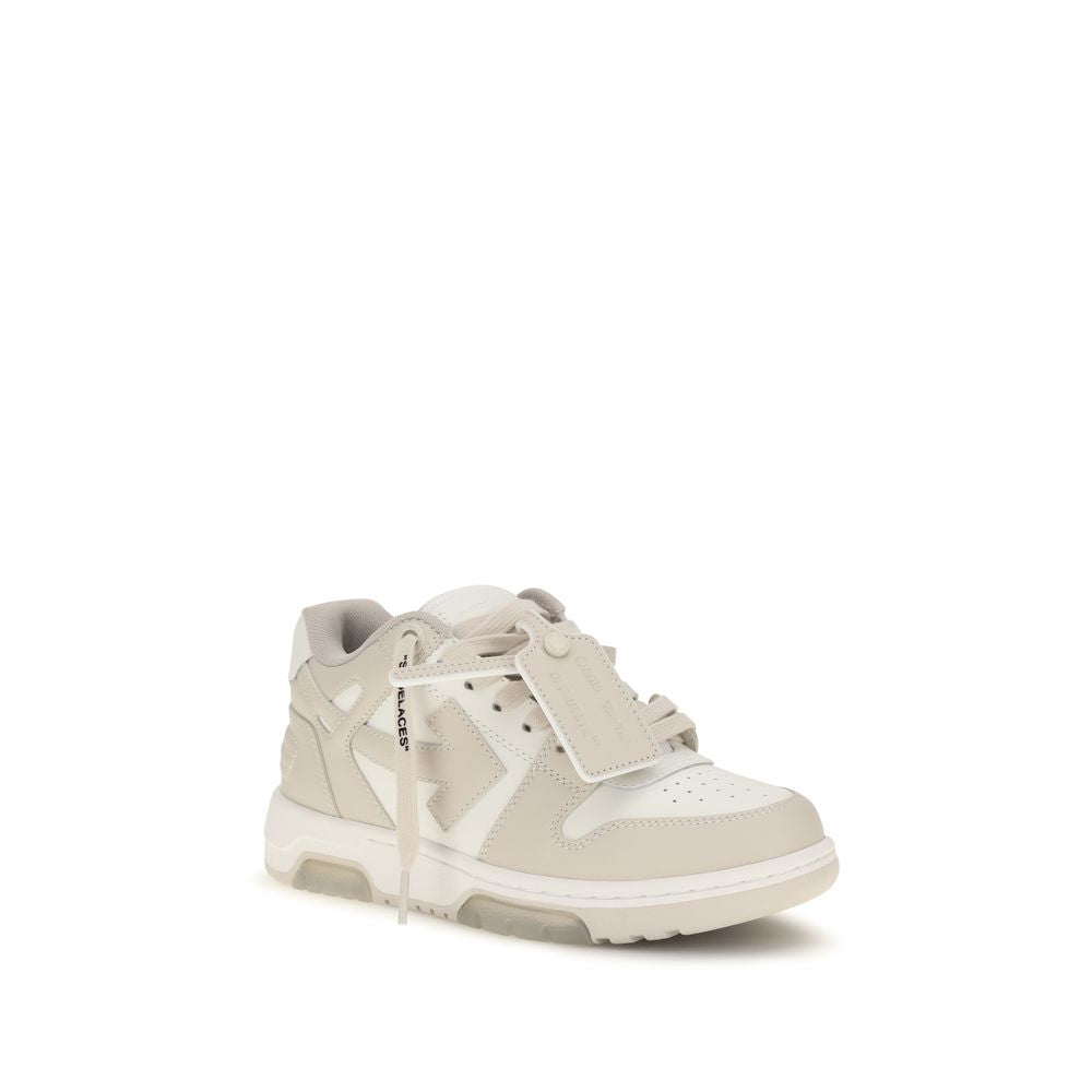 2026 New Arrival Off-White Beige Calf Leather Bos Taurus Low Top Sneakers