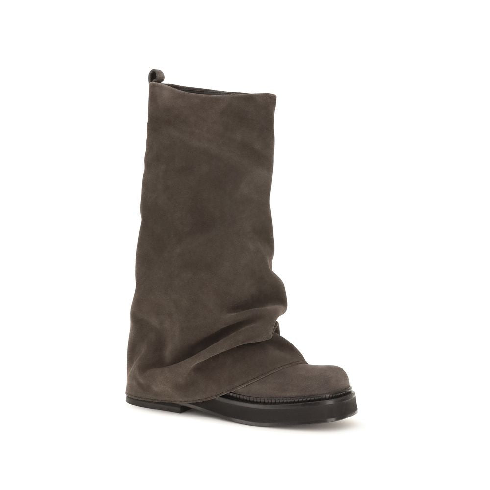 2026 New Arrival The Attico Brown Calf Leather Bos Taurus Boots