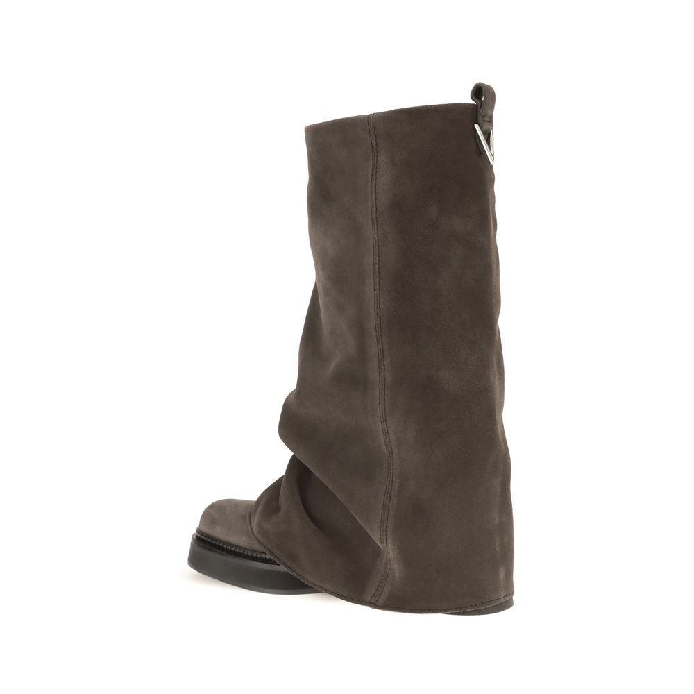 2026 New Arrival The Attico Brown Calf Leather Bos Taurus Boots