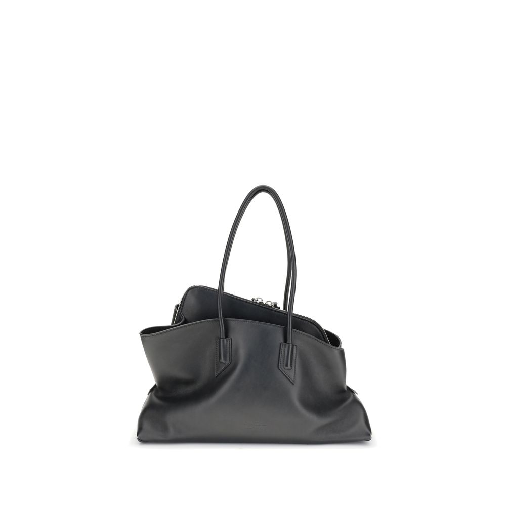 2026 New Arrival The Attico Black Calf Leather Bos Taurus Shoulder Bag