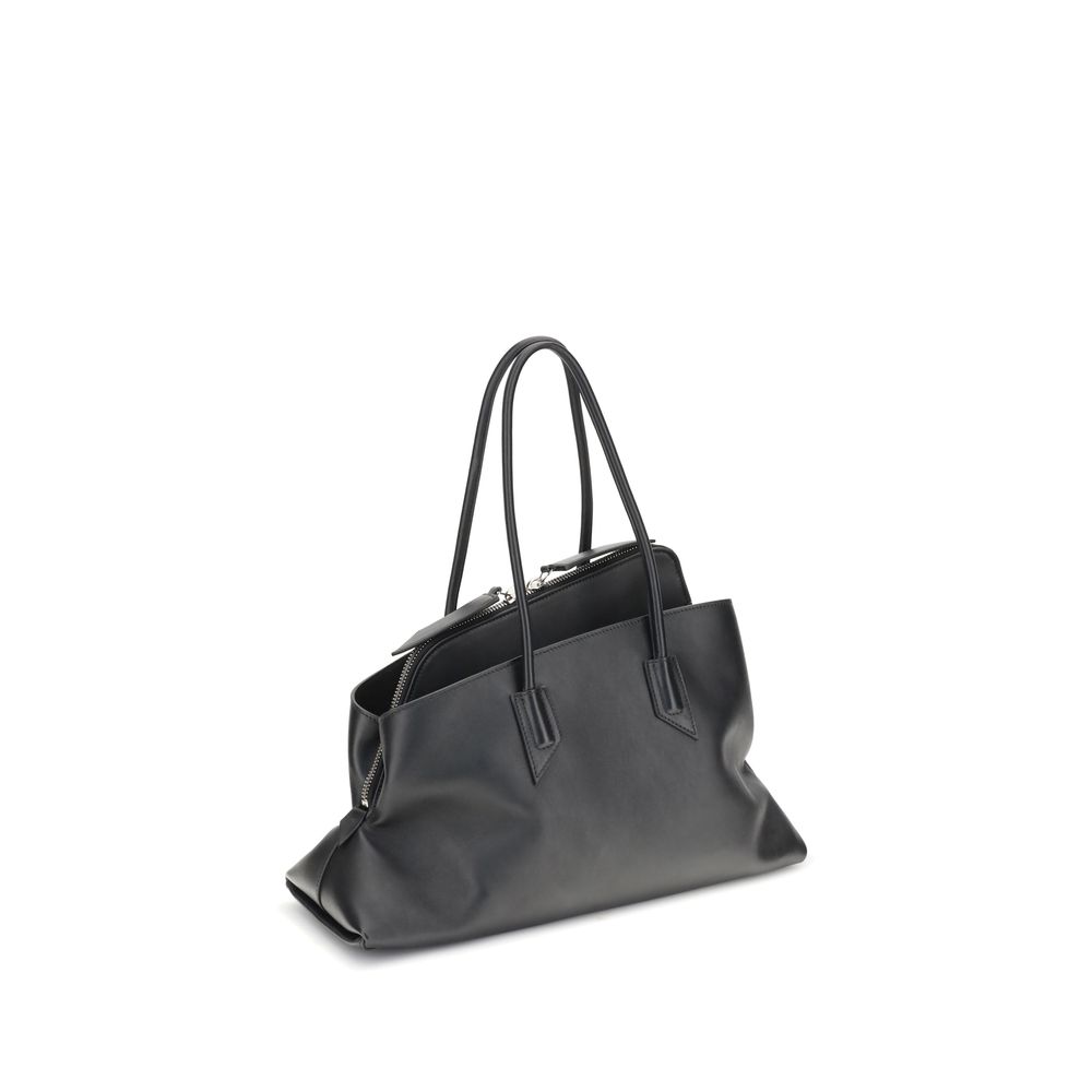 2026 New Arrival The Attico Black Calf Leather Bos Taurus Shoulder Bag