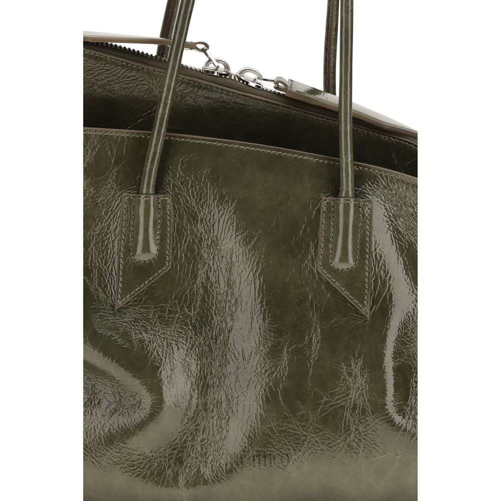 2026 New Arrival The Attico Bicolor Calf Leather Bos Taurus Shoulder Bag