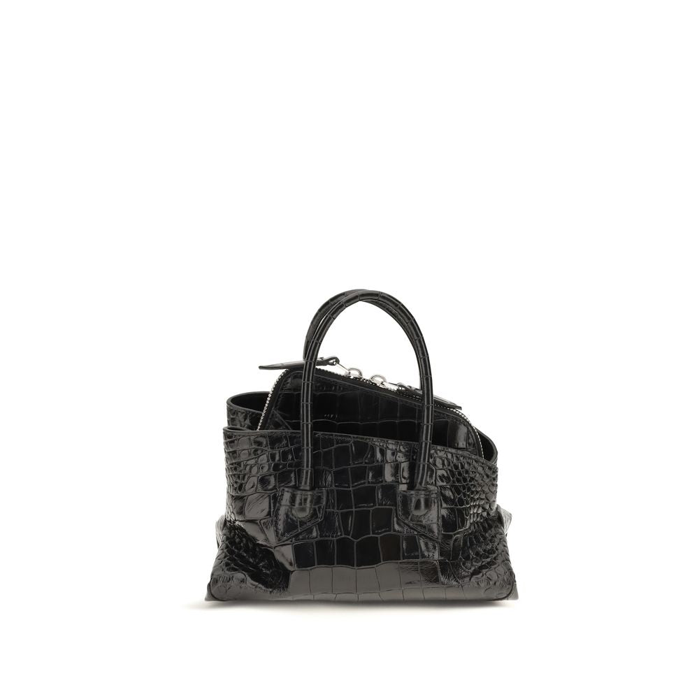 2026 New Arrival The Attico Black Calf Leather Bos Taurus Handbag